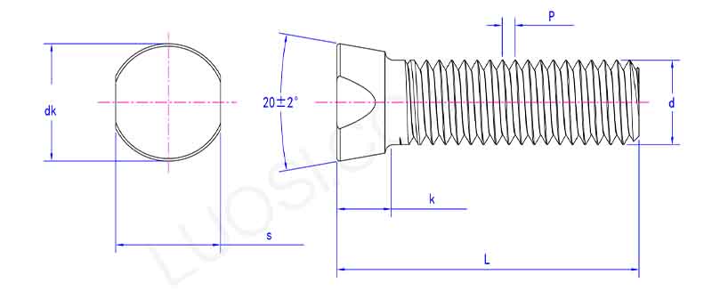 20°Clipped head plow bolts
