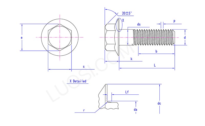 Metric Class 8.8 Hex Flange Bolts