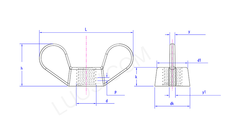 Wing Nut with Rounded Wings