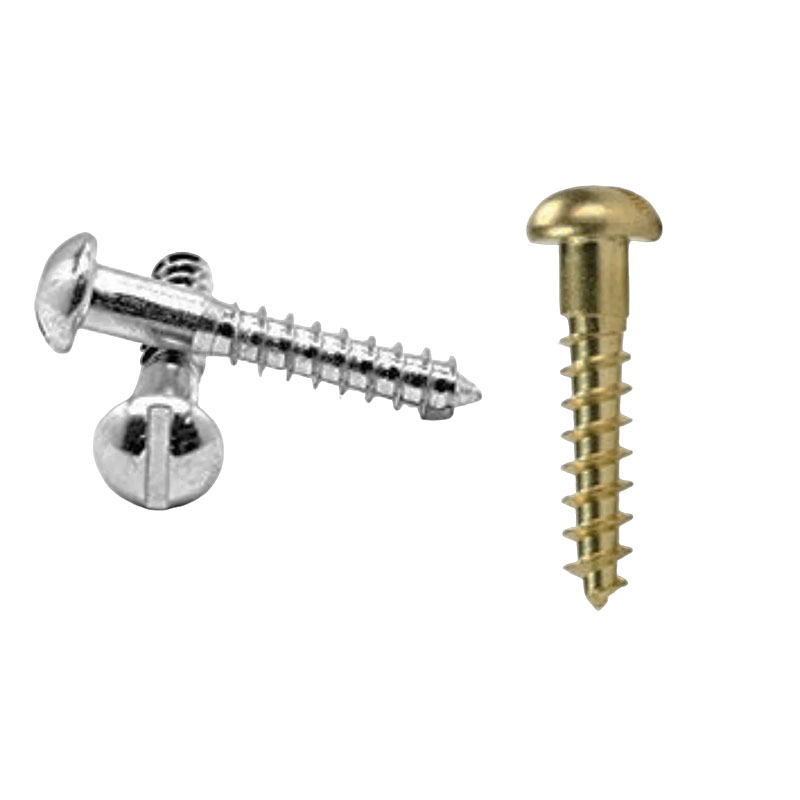 Wood Screw Slotted Round Head Steel